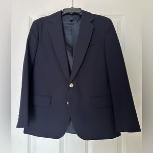 Lands End Boys Classic Navy Blazer Size 12H